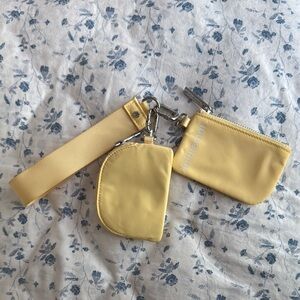 LULULEMON light yellow Dual Pouch Wristlet